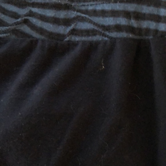 Free People Jersey striped mini skirt navy size me - Picture 7 of 7